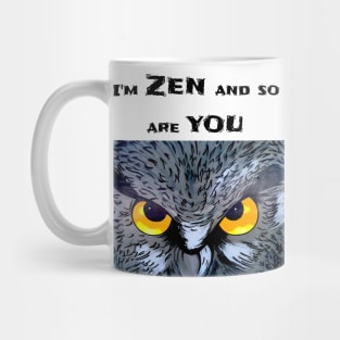 Funny Angry  Owl Cartoon Style Mug